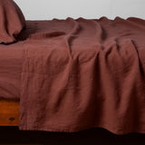 Bella Notte Linens LINEN FLAT SHEET Autumn
