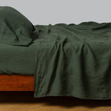 Bella Notte Linens LINEN FLAT SHEET Juniper