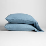 Bella Notte Linens LINEN PILLOWCASE Tahoe Blue