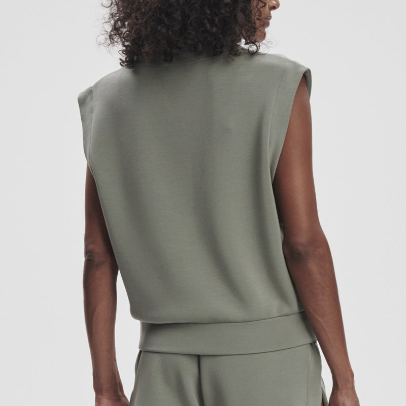 Varley LORETTA HALF ZIP SLEEVELESS SWEAT