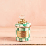 MacKenzie-Childs CANISTER WITH LID Emerald Check Mini