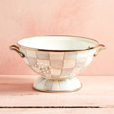 MacKenzie-Childs ENAMEL COLANDER Sterling Check Large