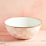 MacKenzie-Childs ENAMEL EVERYDAY BOWL Rosy Check Large