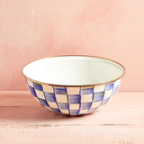 MacKenzie-Childs ENAMEL EVERYDAY BOWL Royal Check Medium