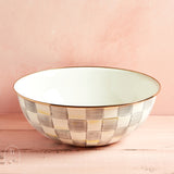 MacKenzie-Childs ENAMEL EVERYDAY BOWL Sterling Check Extra Large