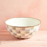 MacKenzie-Childs ENAMEL EVERYDAY BOWL Sterling Check Large