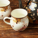 MacKenzie-Childs ENAMEL MUG Wild Rose White