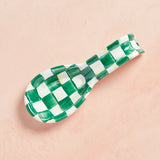 MacKenzie-Childs CURVED SPOON REST Emerald Check
