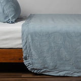 Bella Notte Linens MARISETTE BEDSPREAD Tahoe Blue