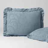 Bella Notte Linens MARISETTE SHAM Tahoe Blue