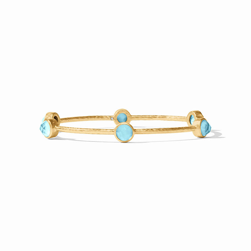 Julie Vos MILANO LUXE BANGLE BRACELET Iridescent Carpi Blue