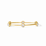 Julie Vos MILANO LUXE BANGLE BRACELET Iridescent Clear Crystal