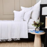 Pom Pom At Home MONTAUK FILLED BIG PILLOW White 28x36