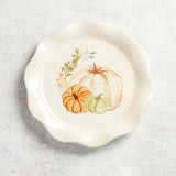 Mudpie GATHER SALAD PLATE Three Pumpkin