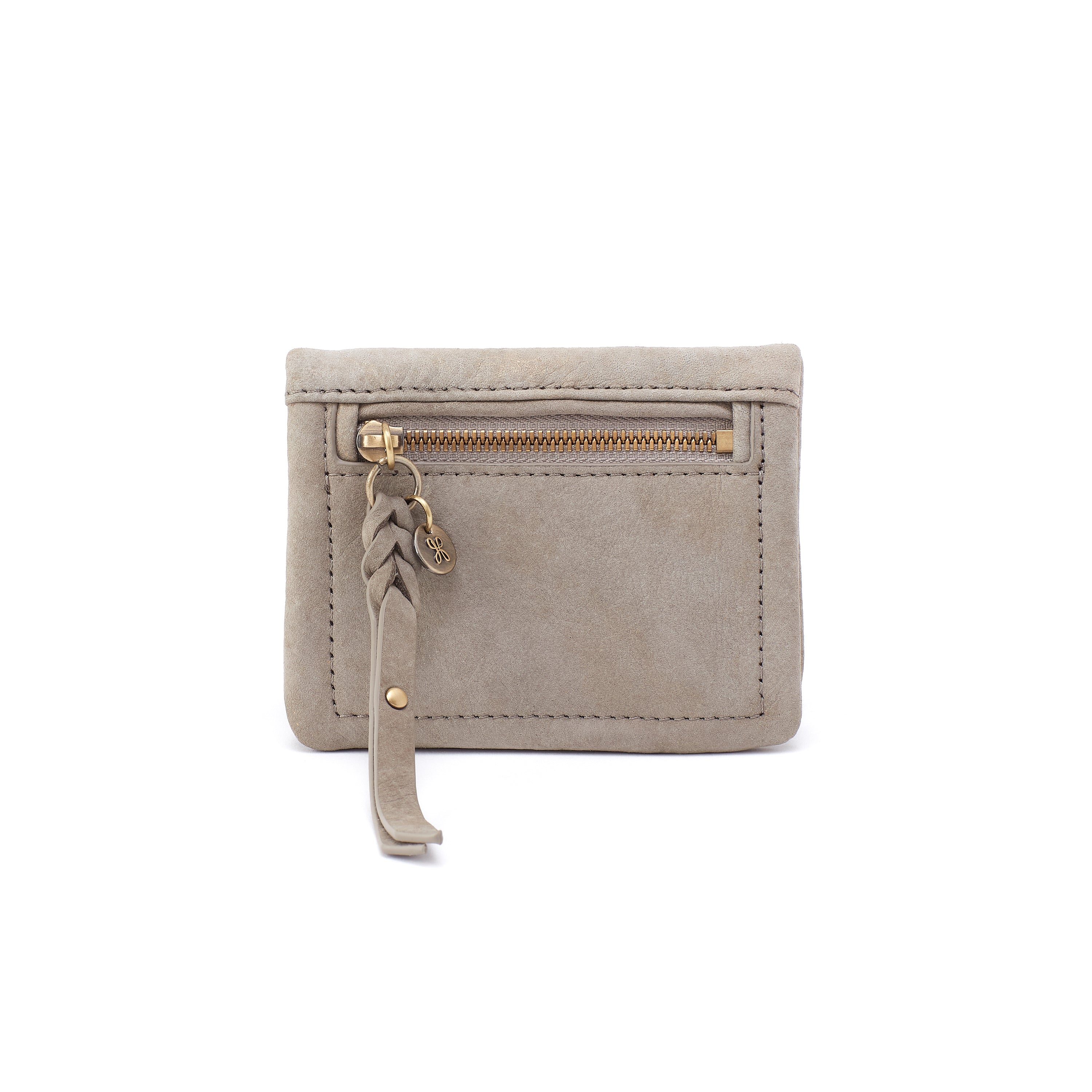 Hobo LUMEN MINI WALLET FW25 Nubuck Leather Golden Granite