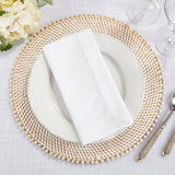 LINEN BLEND HEMSTITCHED SQUARE NAPKIN