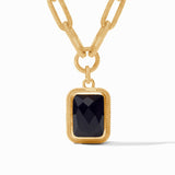 Julie Vos CHEVAL PAPERCLIP STATEMENT NECKLACE Obsidian Black