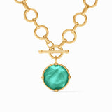 Julie Vos HONEYBEE DEMI NECKLACE Iridescent Emerald Green