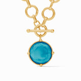 Julie Vos HONEYBEE STATEMENT NECKLACE Iridescent London Blue