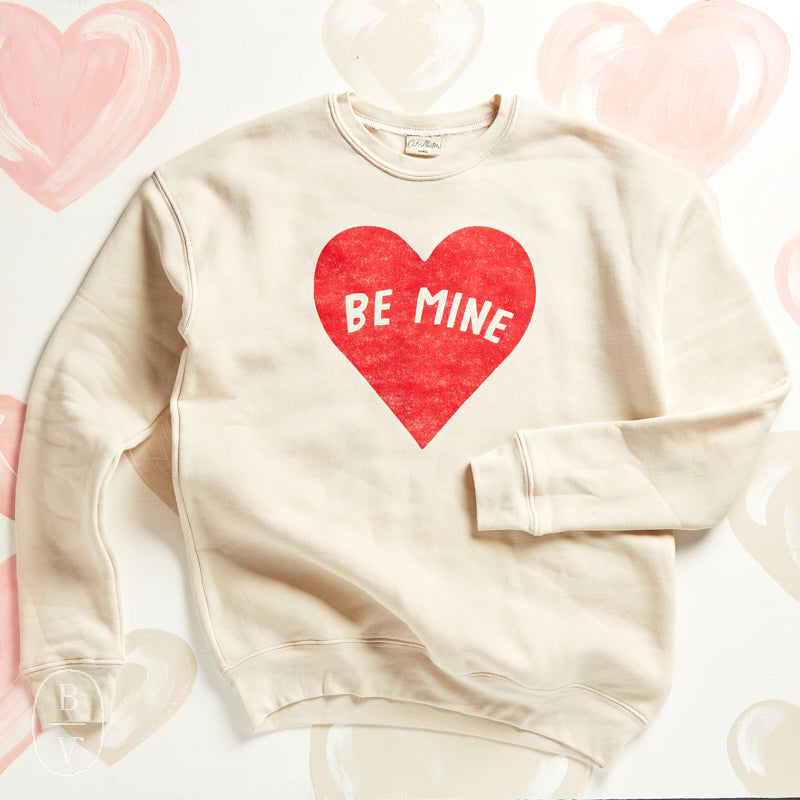 Oat Collective BE MINE GRAPHIC SWEATSHIRT Heather Dust