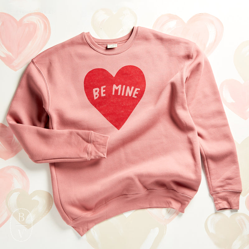 Oat Collective BE MINE GRAPHIC SWEATSHIRT Mauve