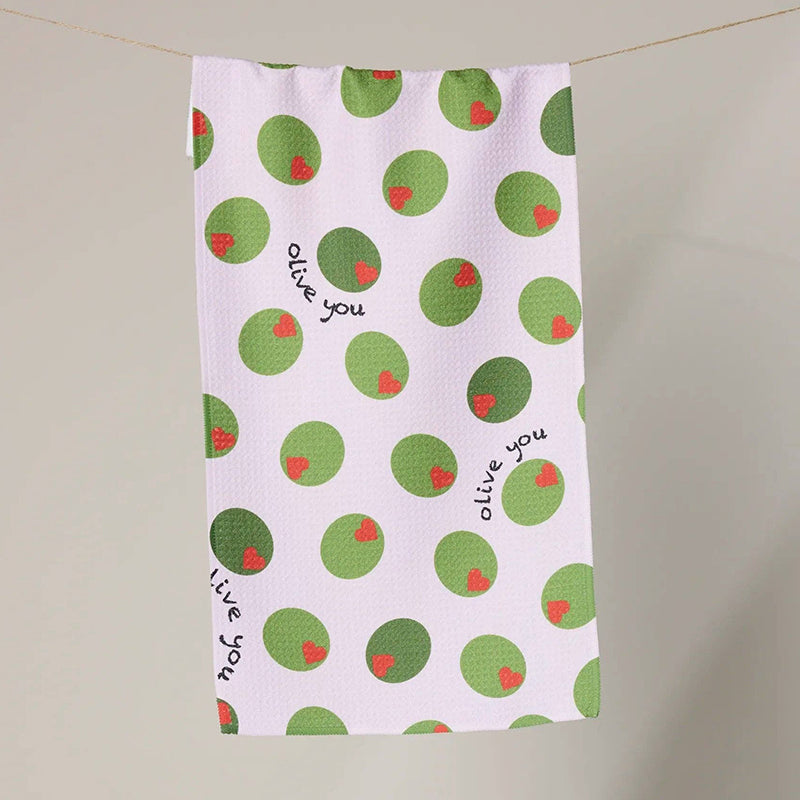 Geometry OLIVE YOU BAR TOWEL