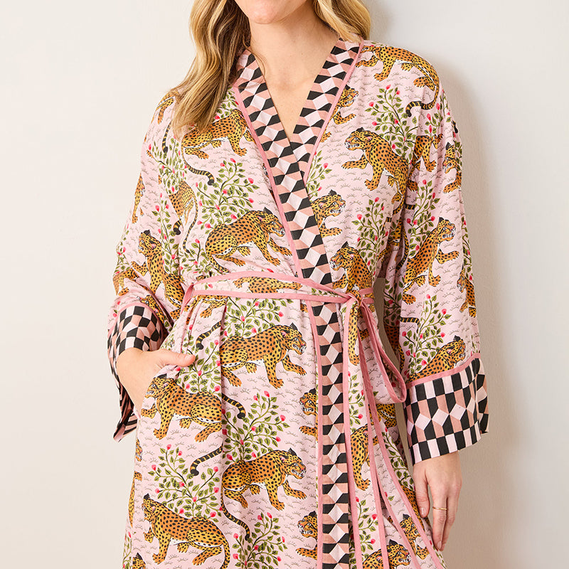Printfresh BAGHEERA ECO SATIN ROBE Blush