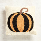 Peking Handicraft STRIPE PUMPKIN HOOK PILLOW