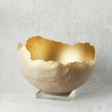 Pines to Palms CEMENT BOWL Weimaraner Gold Inside