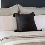 Pom Pom At Home MONTAUK FILLED TASSEL PILLOW Charcoal 20x20