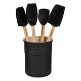 Le Creuset CRAFT SERIES 5 PIECE UTENSIL SET WITH CROCK Licorice