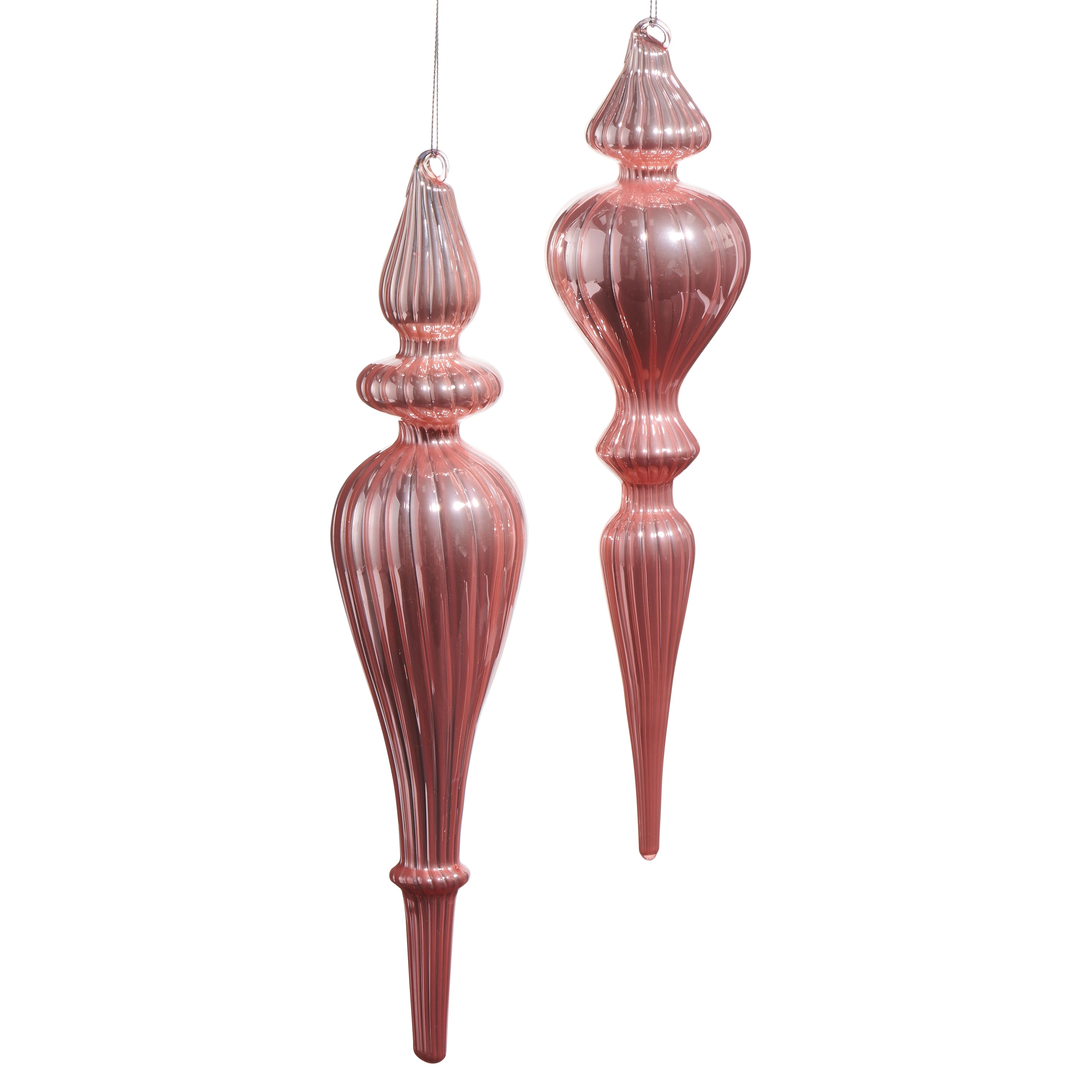 Raz Imports RIBBED GLASS FINIAL ORNAMENT
