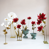 Creative Co-op PAPER POINSETTIAS WITH STAND