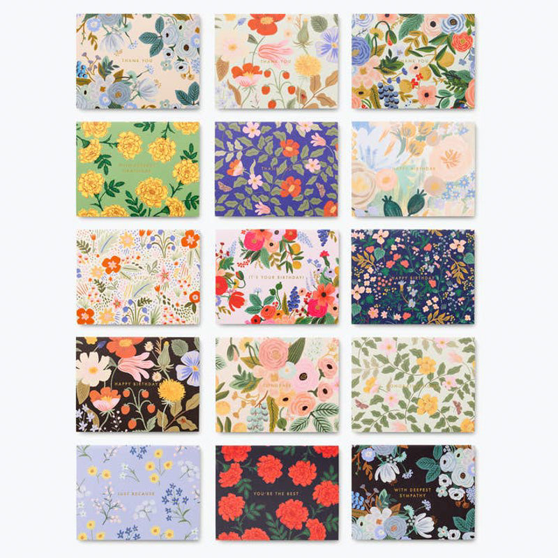Rifle Paper Co ESSENTIALS CARD BOX SET OF 15
