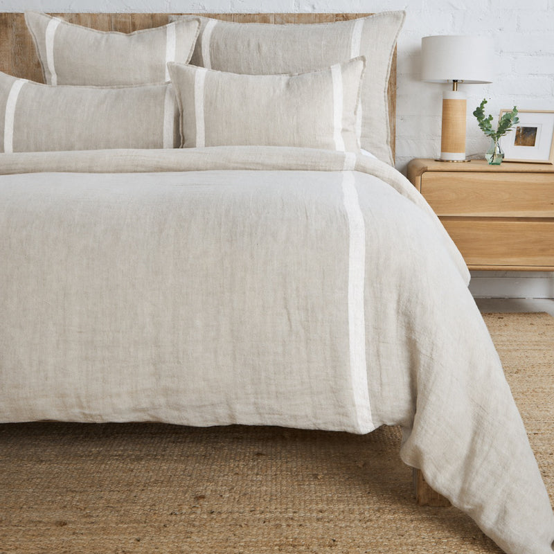 Pom Pom At Home RORY BIG PILLOW Flax White 28 x 36