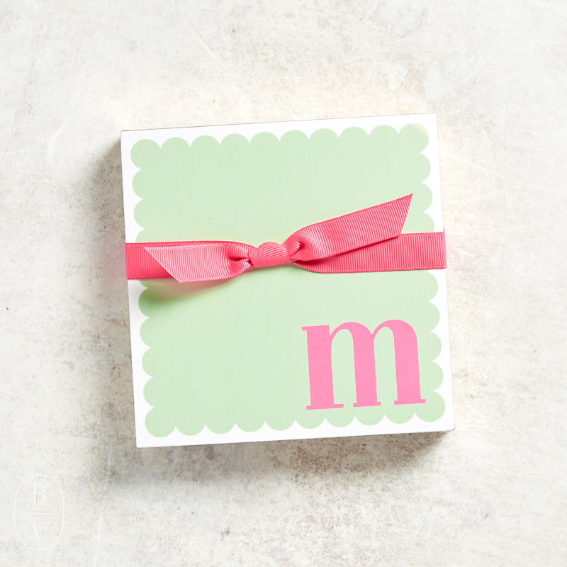 Rosanne Beck LUXE SCALLOPED MONOGRAM NOTEPAD M