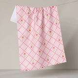 Geometry ROSE LATTICE TEA TOWEL