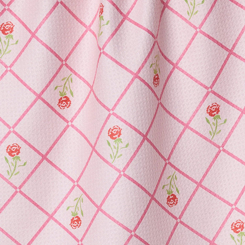Geometry ROSE LATTICE TEA TOWEL