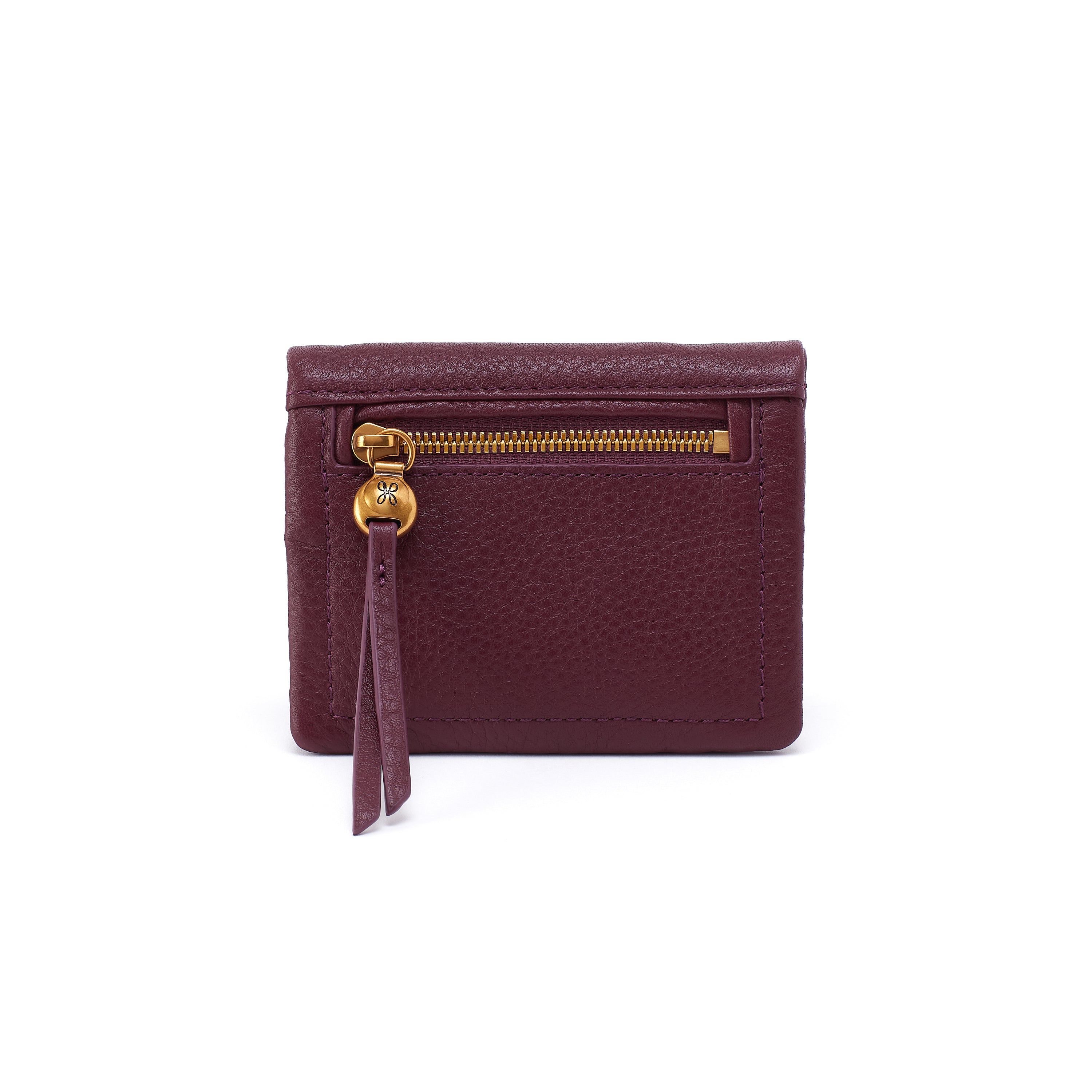 Hobo LUMEN MINI WALLET FW25 Pebbled Leather Mulberry Glaze
