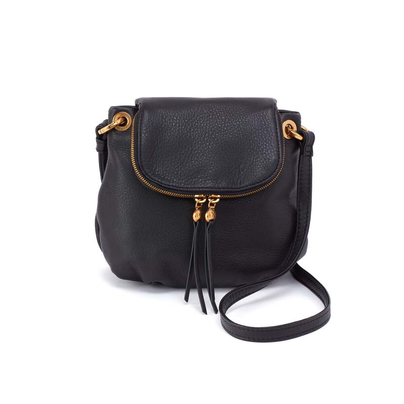 Hobo FERN ZIP FLAP CROSSBODY SS26 Pebbled Leather Black