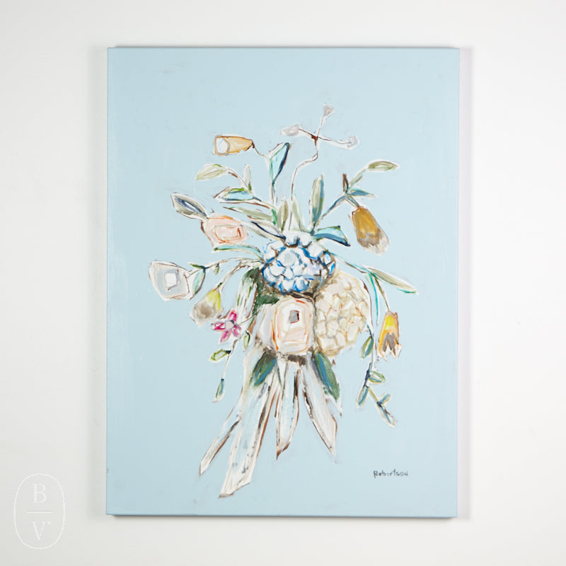 Sarah Robertson BOUQUET ON BLUE