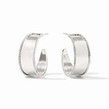 Julie Vos SILVER SAVOY HOOP EARRINGS Small