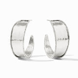 Julie Vos SILVER SAVOY HOOP EARRINGS Medium