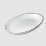Carmel Ceramica LILY VALLEY OVAL PLATTER White
