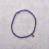 eNewton Design HOPE CLASSIC SIGNATURE CROSS SMALL GOLD CHARM BRACELET FW26 Navy