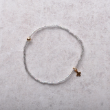 eNewton Design HOPE CLASSIC SIGNATURE CROSS SMALL GOLD CHARM BRACELET FW26 Morning Mist