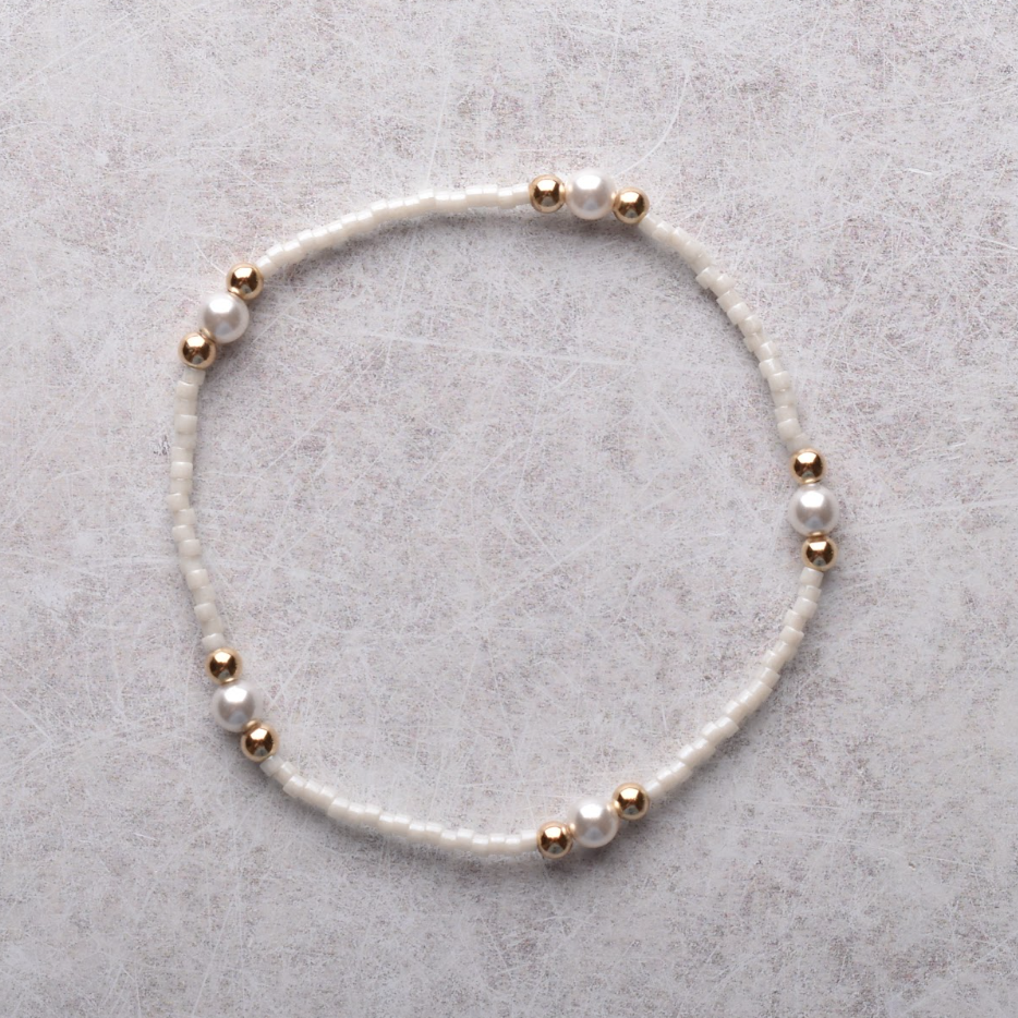 eNewton Design HOPE PURPOSE PEARL BRACELET FW26 Milkshake