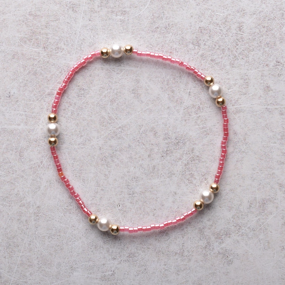 eNewton Design HOPE PURPOSE PEARL BRACELET FW26 Pink Champagne