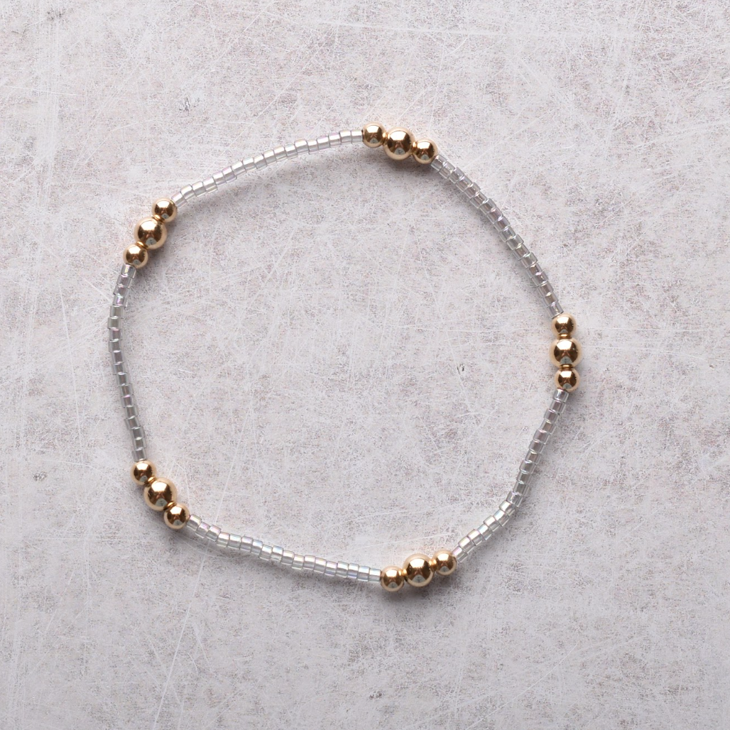 eNewton Design HOPE PURPOSE GOLD BRACELET FW26 Morning Mist
