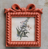 Creative Co-op SQUARE RESIN PHOTO FRAME WITH BOW Terracotta 4x4